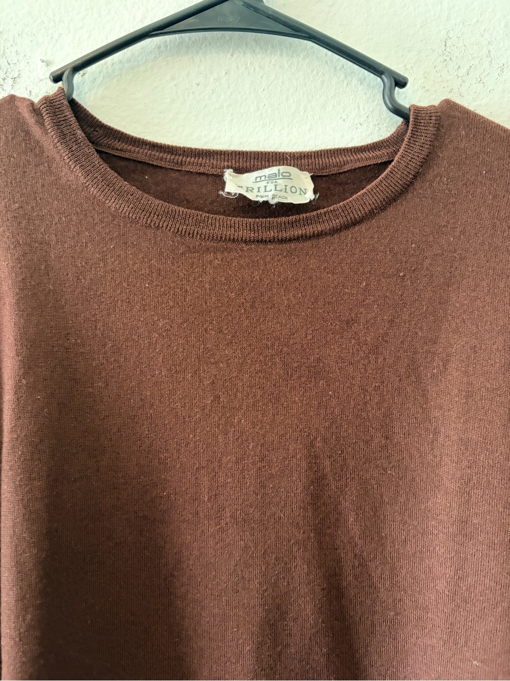 Malo for Trillion Brown Knit Crewneck Sweater